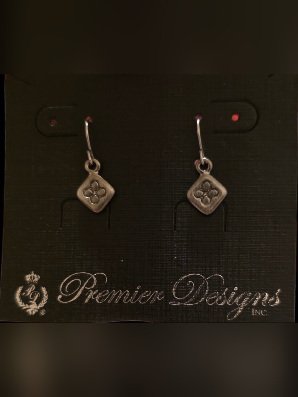 Premier Designs Floral Square Drop Earrings